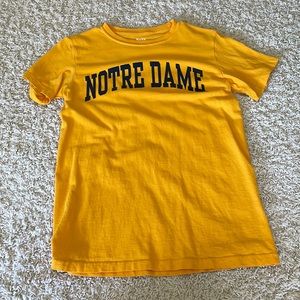 Yellow Notre Dame t shirt